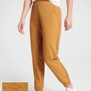 Athleta Textured Brooklyn Jogger Pants in Tuscan Gold Sz 8